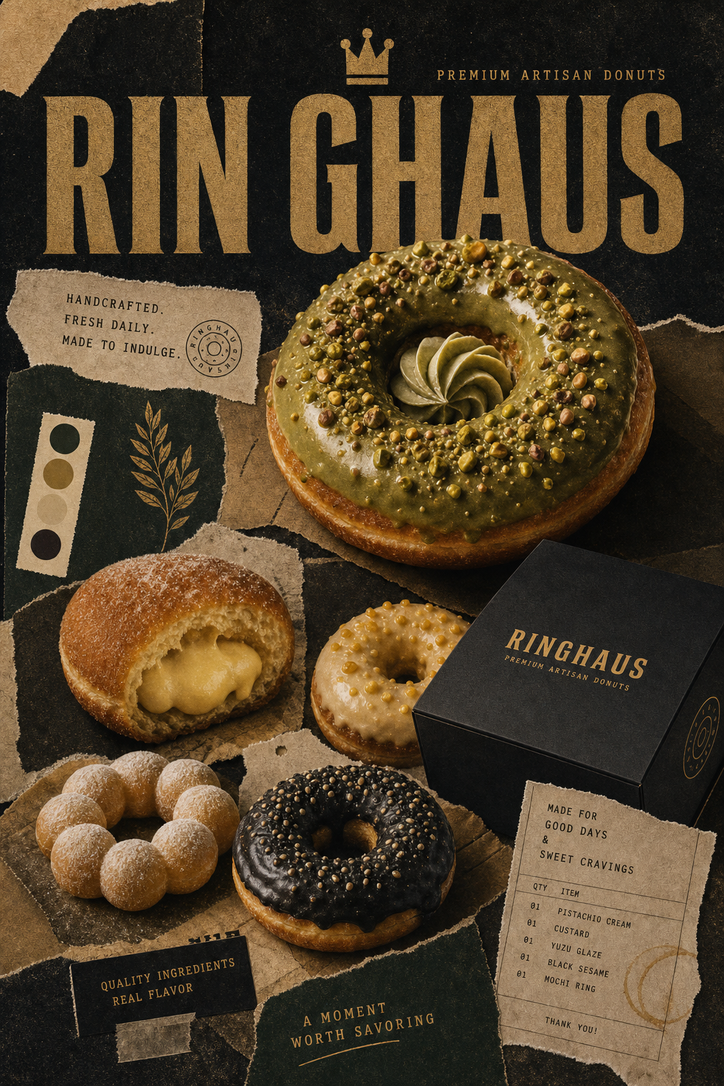 RINGHAUS premium artisan donut campaign poster
